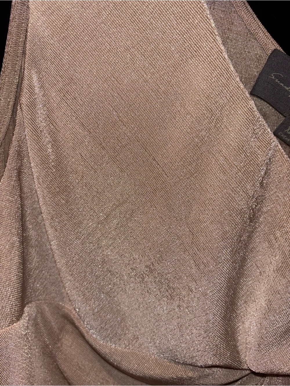 Anthropologie Sunday in Brooklyn Date Night Twist Tank Tan Shimmer Size XL - Picture 7 of 9